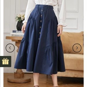 NWOT Simple Retro- Noelle Cotton Umbrella Skirt
